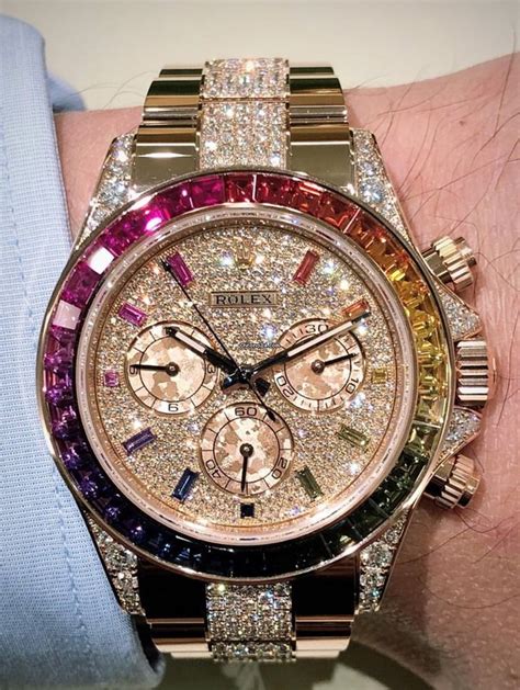 rolex rainbow full diamond.